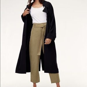 Wilfred Tie-Front Linen Pant, GREEN, Size 6